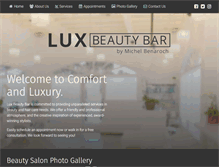 Tablet Screenshot of luxbeautybar.net